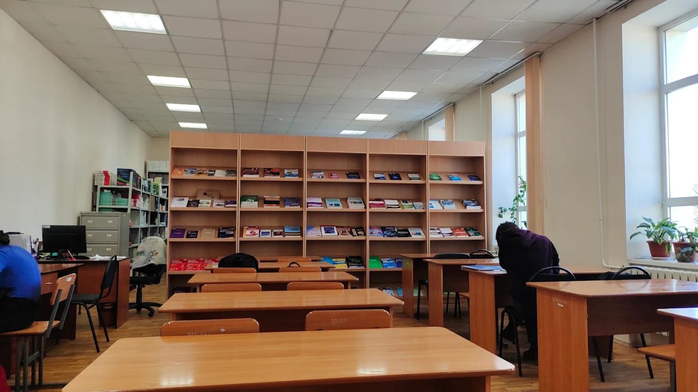 A library and reading room at Astana Medical University