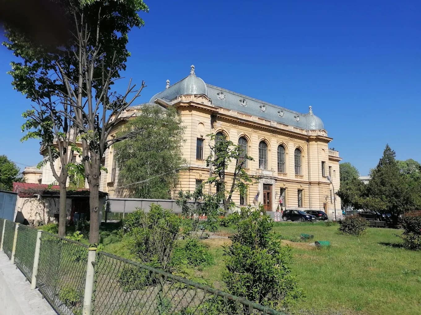 A Carol Davila University of Medicine and Pharmacy campus view in Bucharest