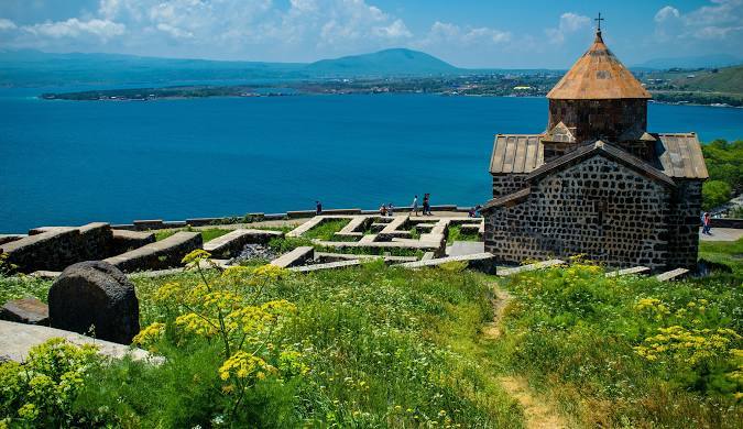 Lake Sevan and Sevanavank monastery, Armenia