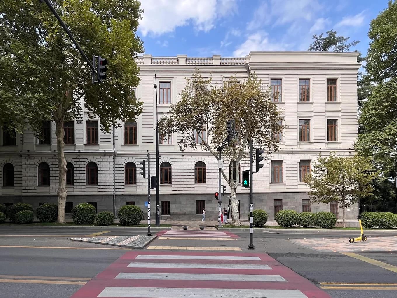 Classical university facade in Tbilisi