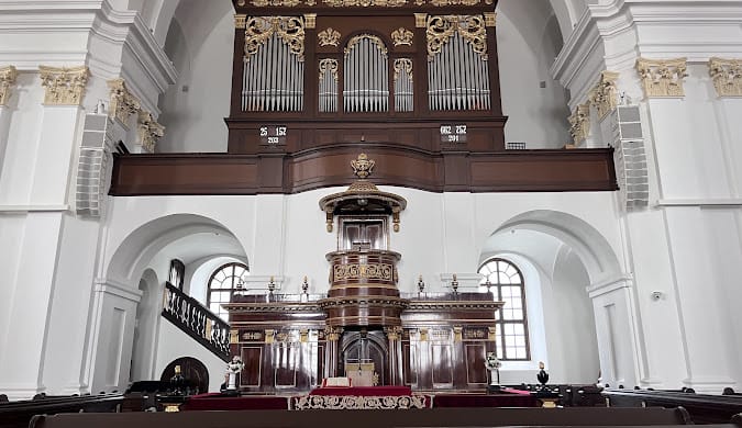 Ornate historic interior in Hungary