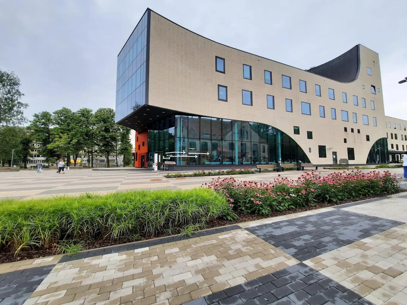 Modern university building in Riga, Latvia