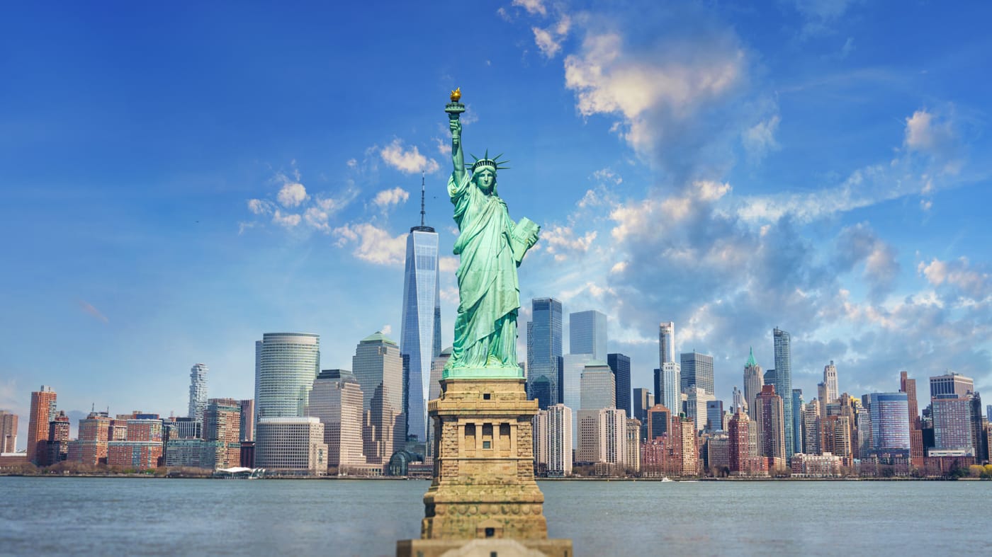 Statue of Liberty and skyline