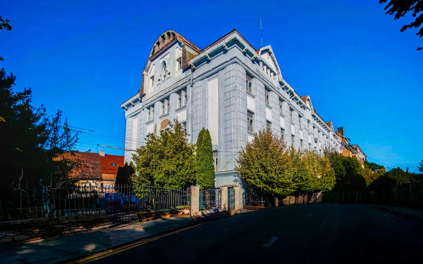 A campus view at George Emil Palade University, Târgu Mureș