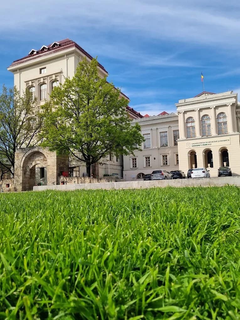 A historic Grigore T. Popa University of Medicine and Pharmacy building in Iași