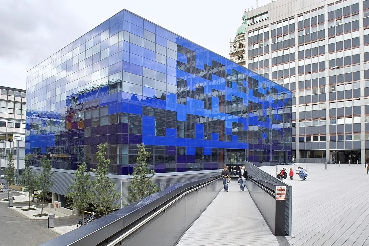 The blue-glass Faculty Building on the South Kensington campus of Imperial College London