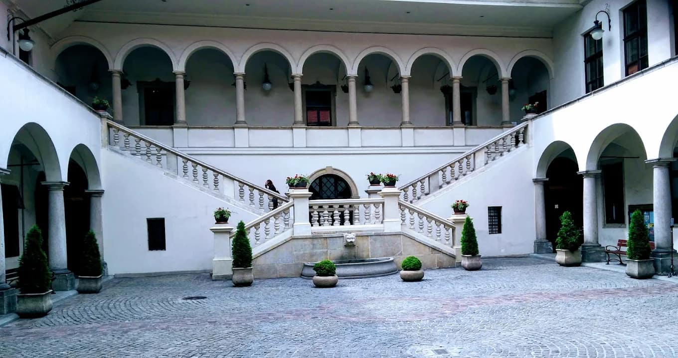 The arcaded courtyard of Collegium Maius, the oldest building of Jagiellonian University