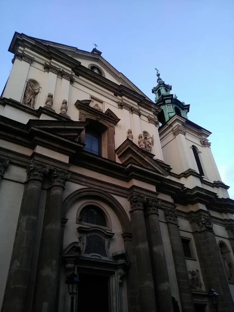 A historic baroque church and collegium building of Jagiellonian University in Kraków
