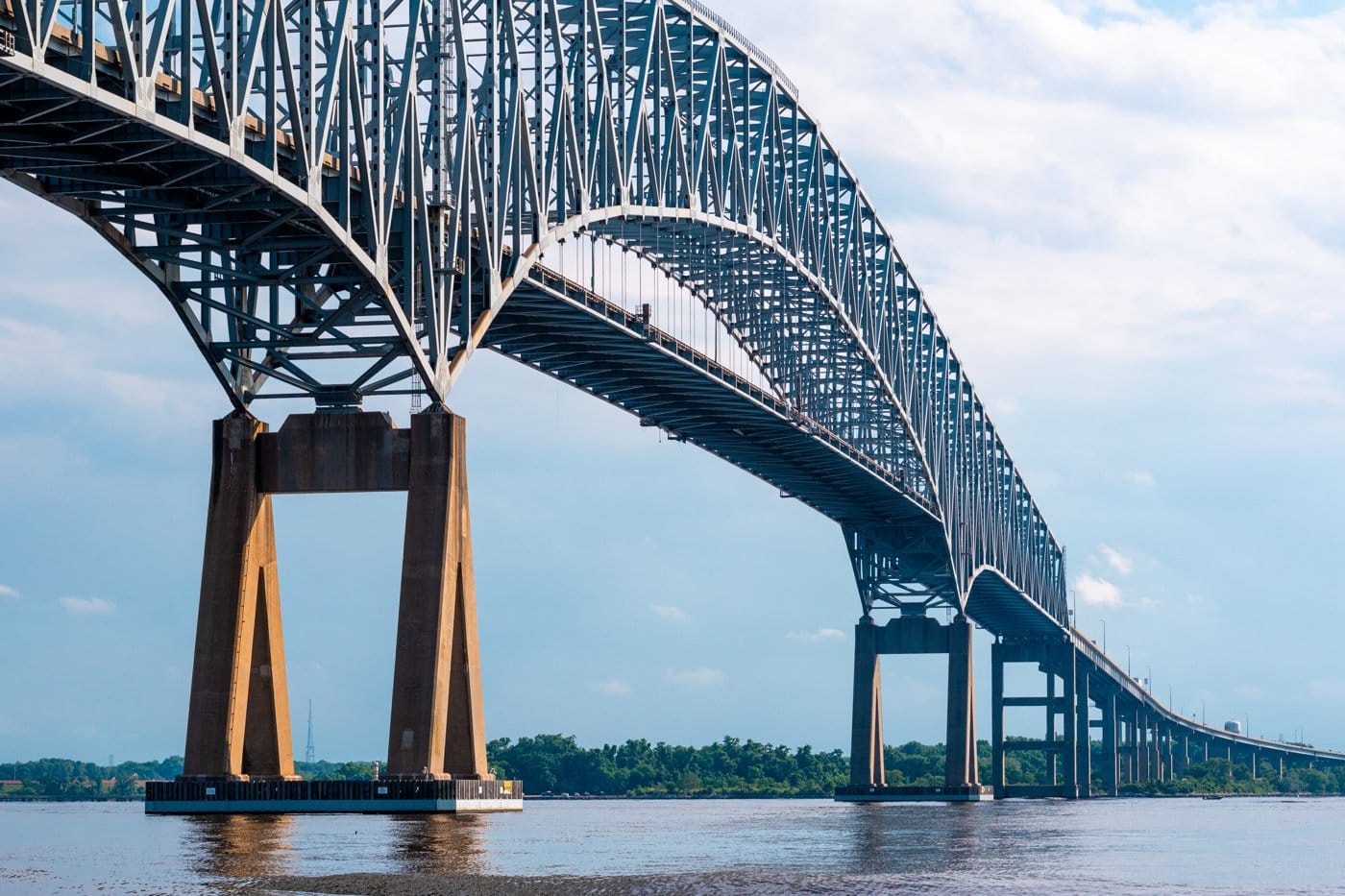 A major bridge crossing the water near Baltimore