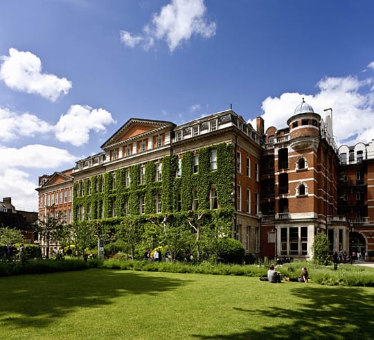 An ivy-clad building on the Guy's Campus of King's College London