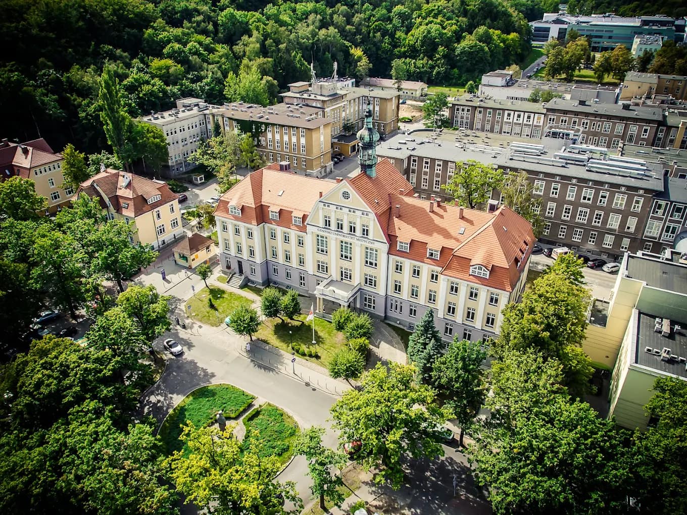 Aerial view of the Medical University of Gdańsk campus