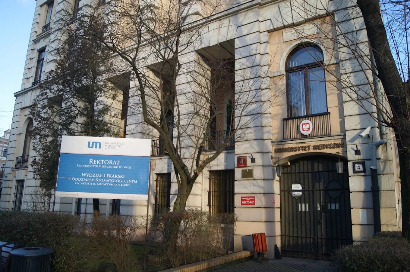 The Rektorat and Faculty of Medicine building of the Medical University of Łódź