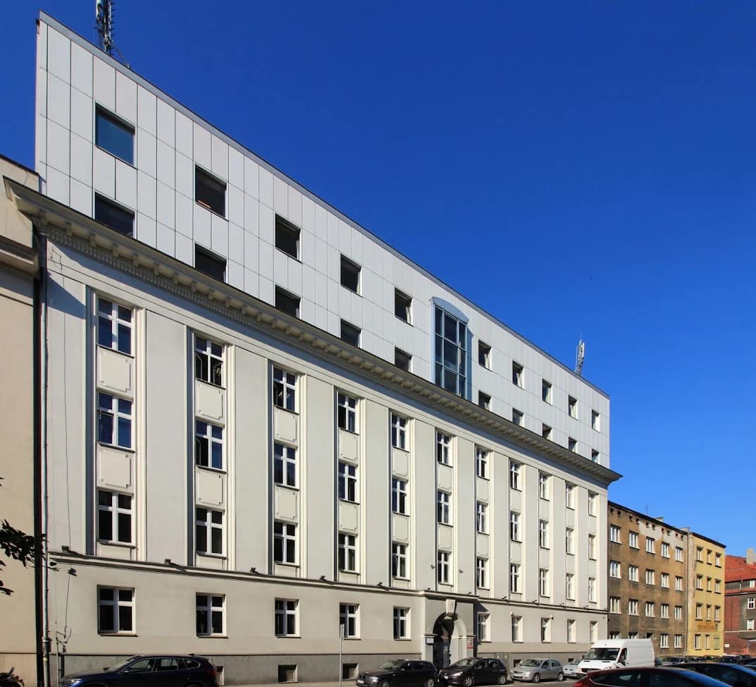 A modern faculty building of the Medical University of Silesia in Katowice