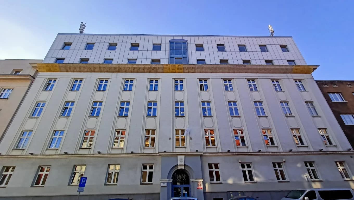 A modern building of the Medical University of Silesia in Katowice
