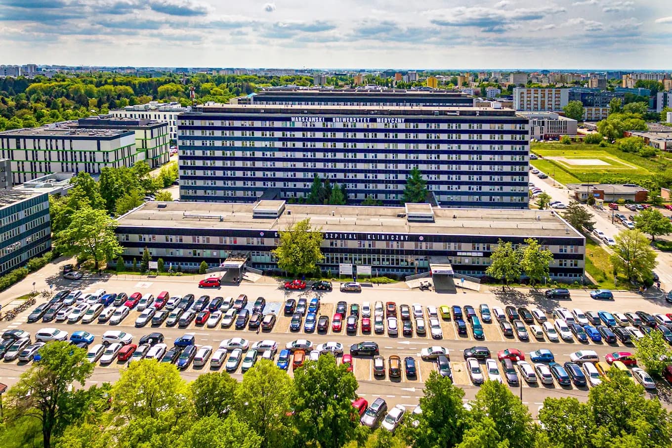 Aerial view of the Medical University of Warsaw campus