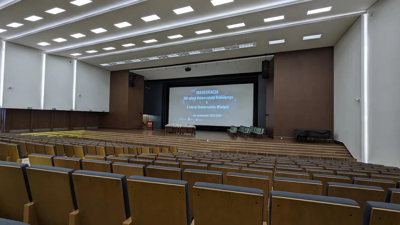 A lecture hall at Nicolaus Copernicus University
