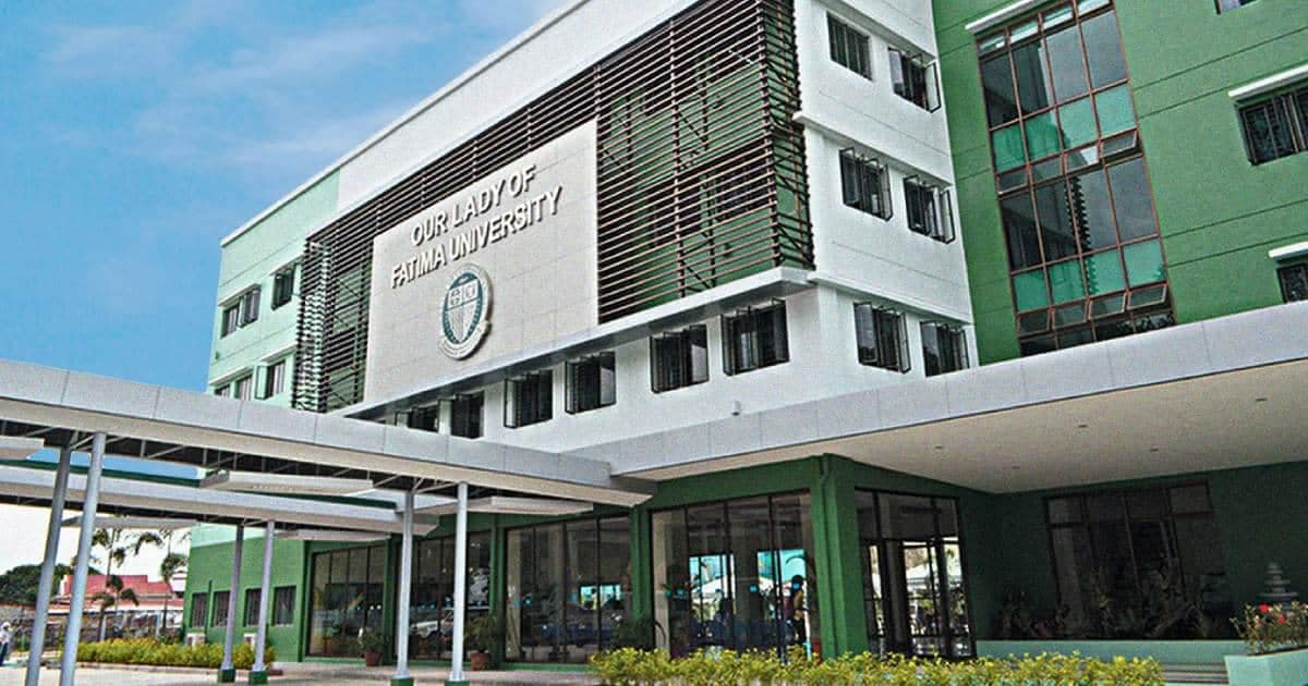 An Our Lady of Fatima University campus building