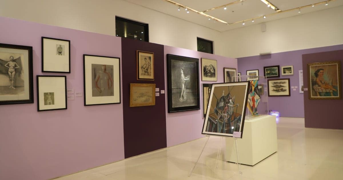An academic gallery interior at Our Lady of Fatima University
