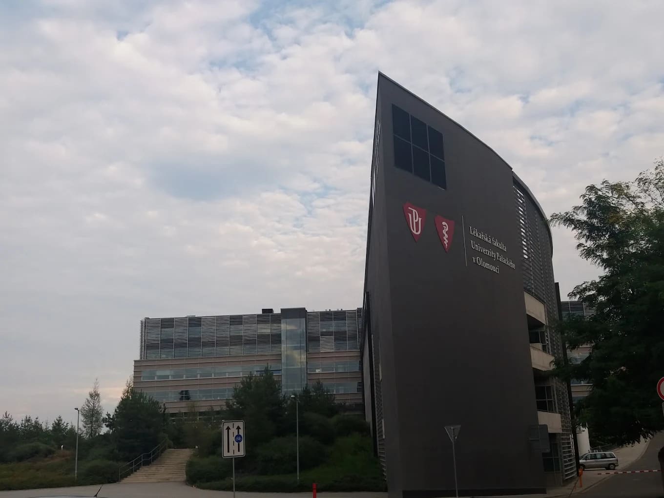 Modern entrance of the Faculty of Medicine and Dentistry, Palacký University Olomouc