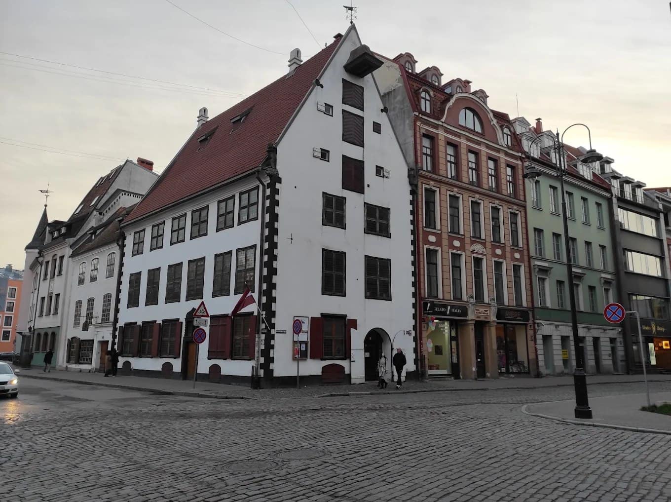 A historic street in the Old Town of Riga, Latvia