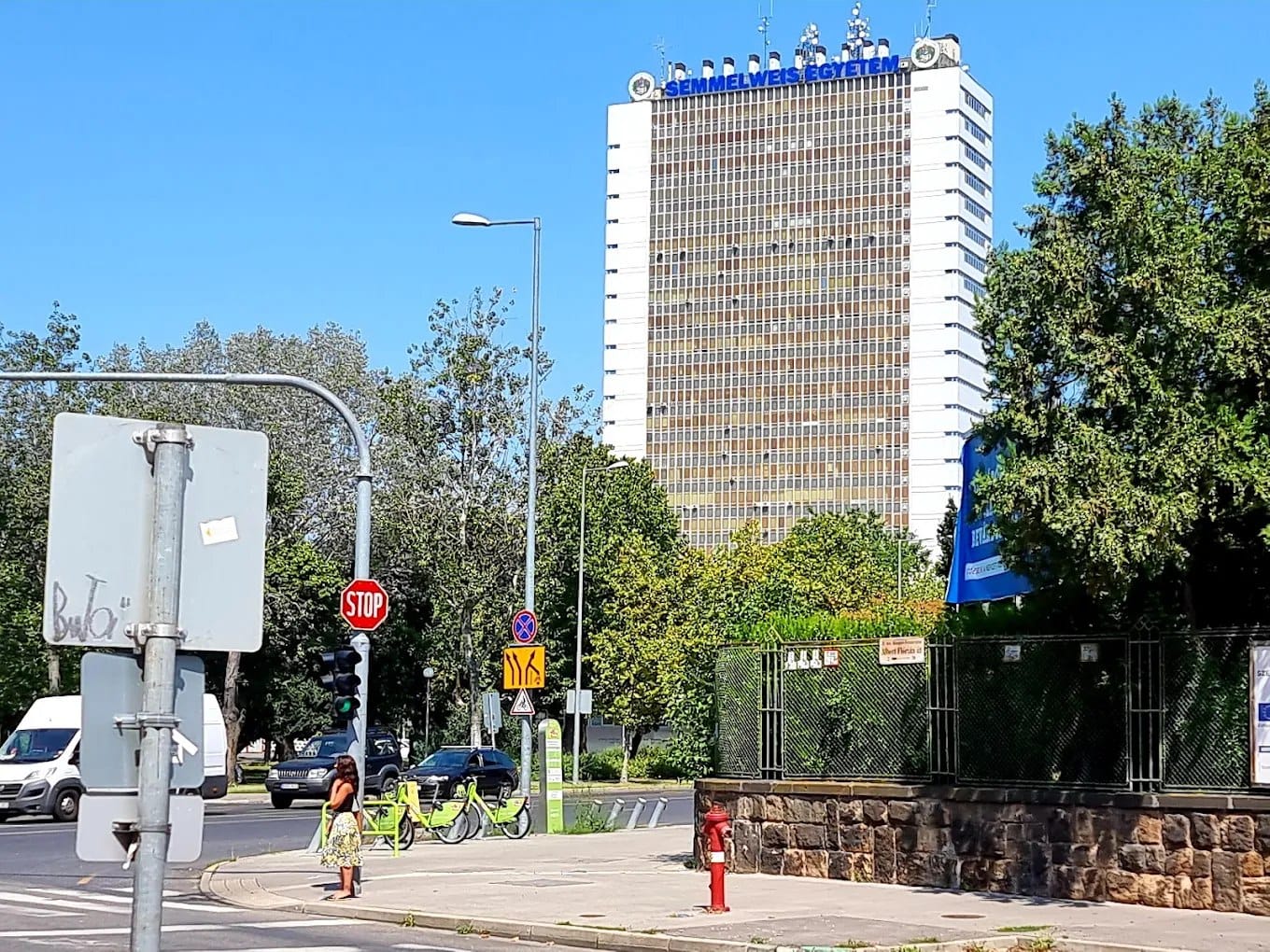 The Semmelweis University Basic Medical Science Centre (NET) tower in Budapest