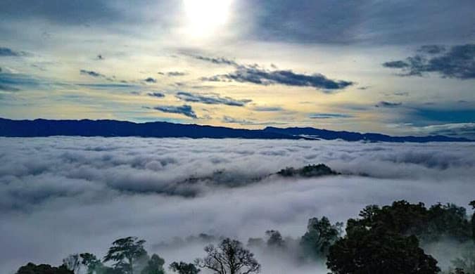 Clouds settling over the hills of Sajek Valley in the Chittagong Hill Tracts