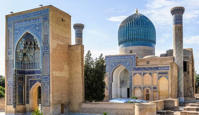 The Gur-e-Amir mausoleum in Samarkand, Uzbekistan