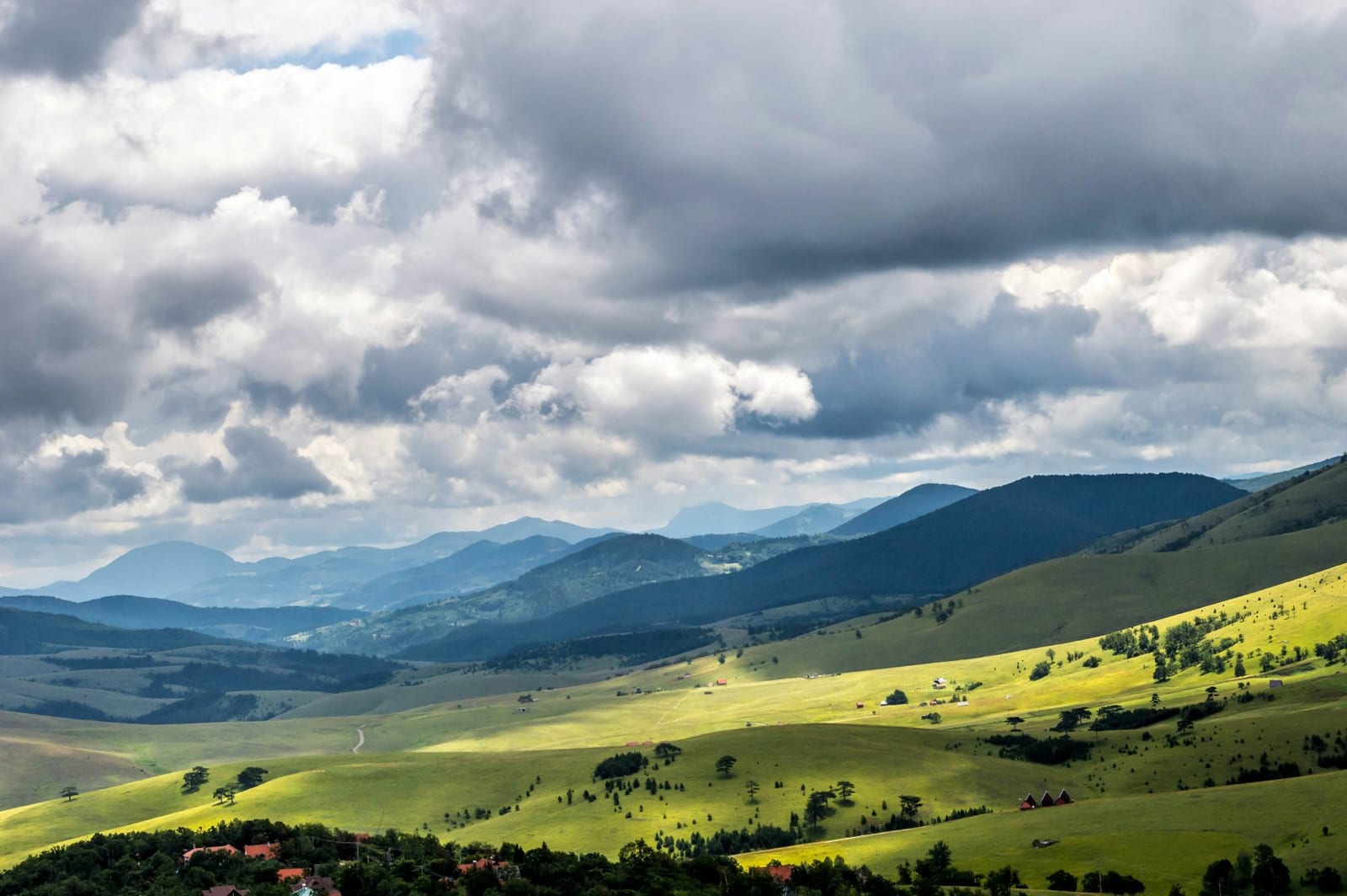 The rolling hills of the Zlatibor region in western Serbia, a weekend-travel destination from Belgrade