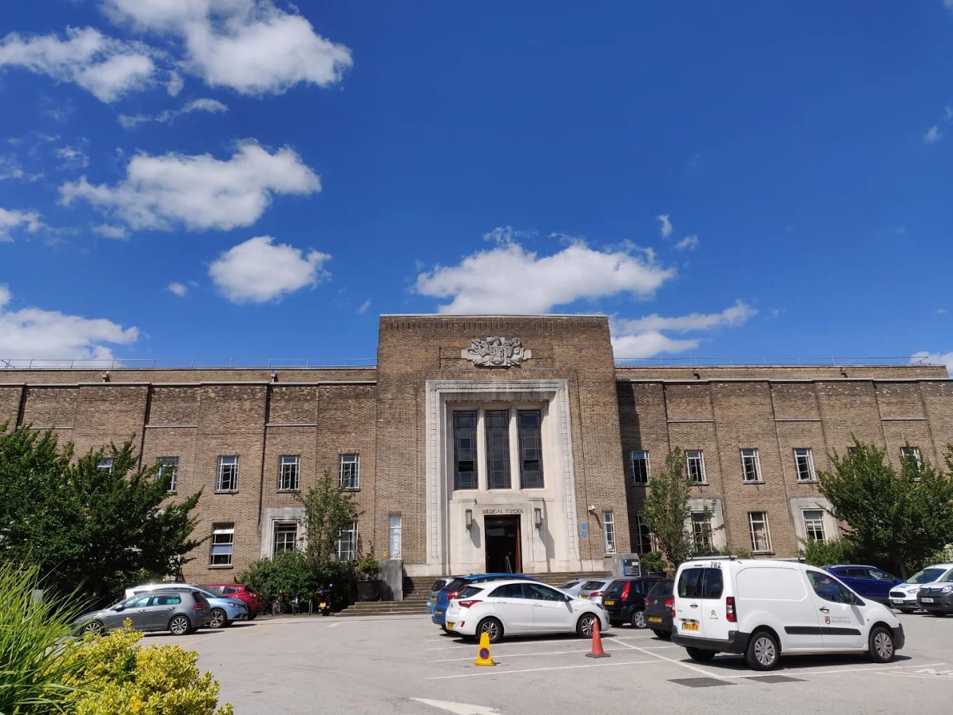 The historic art-deco Birmingham Medical School building on the Edgbaston campus