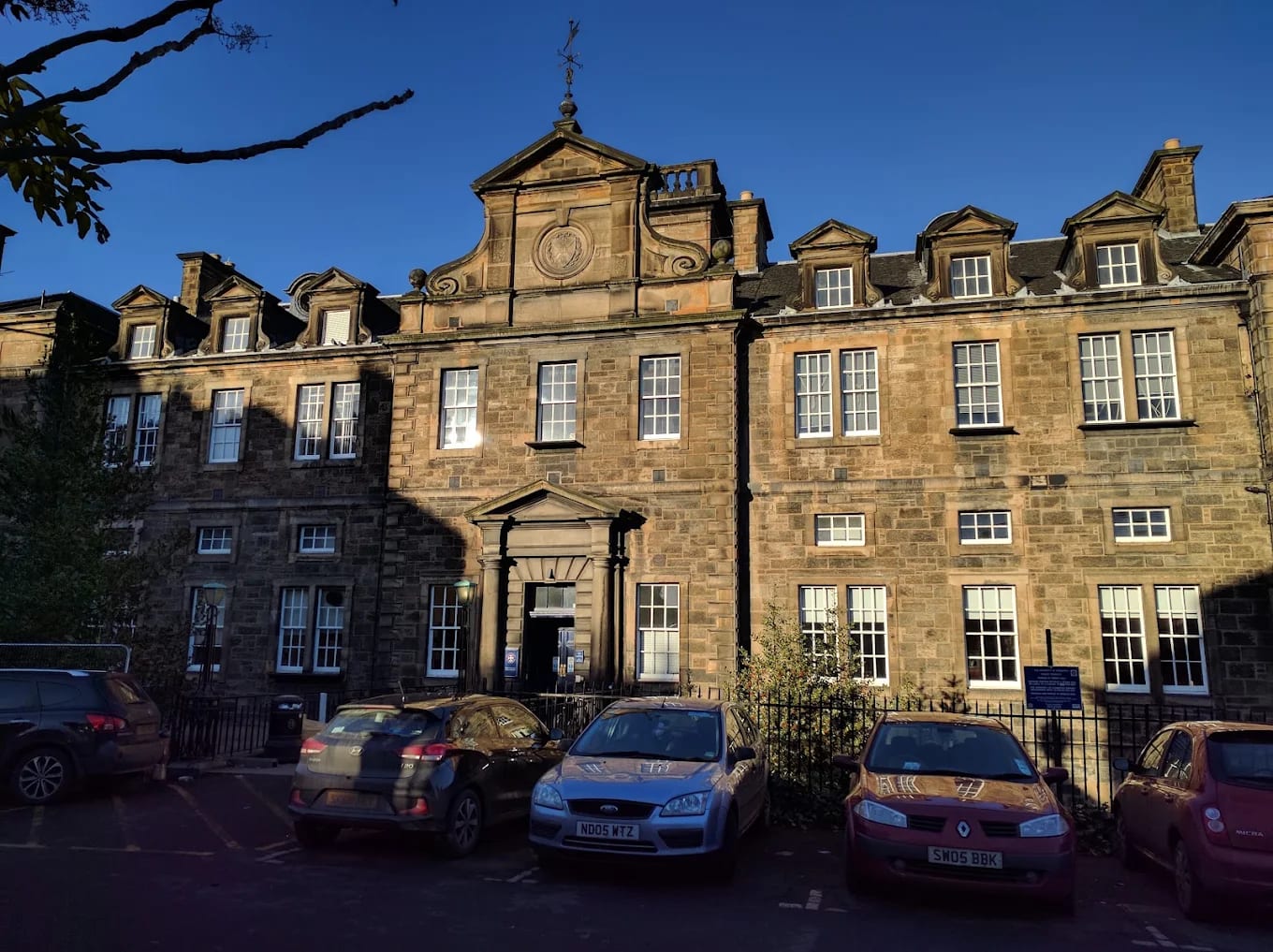 A historic sandstone teaching building of the University of Edinburgh
