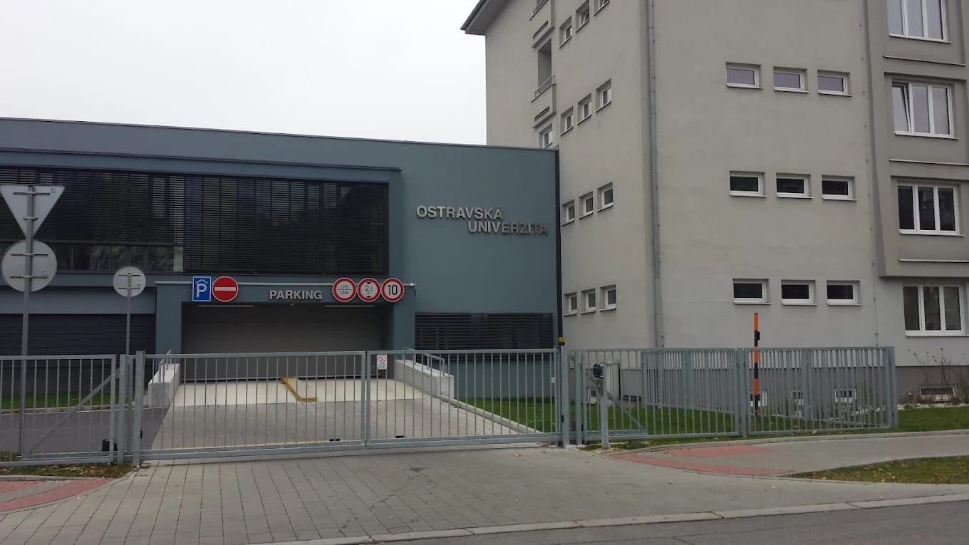 Entrance to a University of Ostrava faculty building