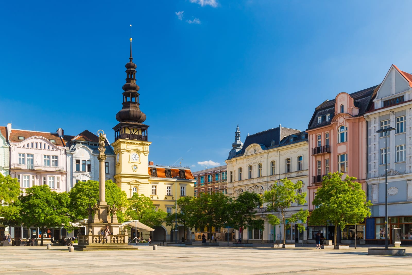 Masaryk Square in the historic centre of Ostrava
