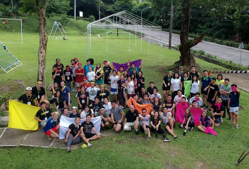 University of Santo Tomas students at a campus activity
