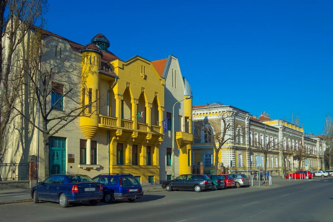 A historic Art Nouveau university building in Szeged