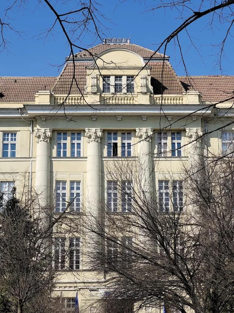 A Victor Babeș University of Medicine and Pharmacy facade in Timișoara