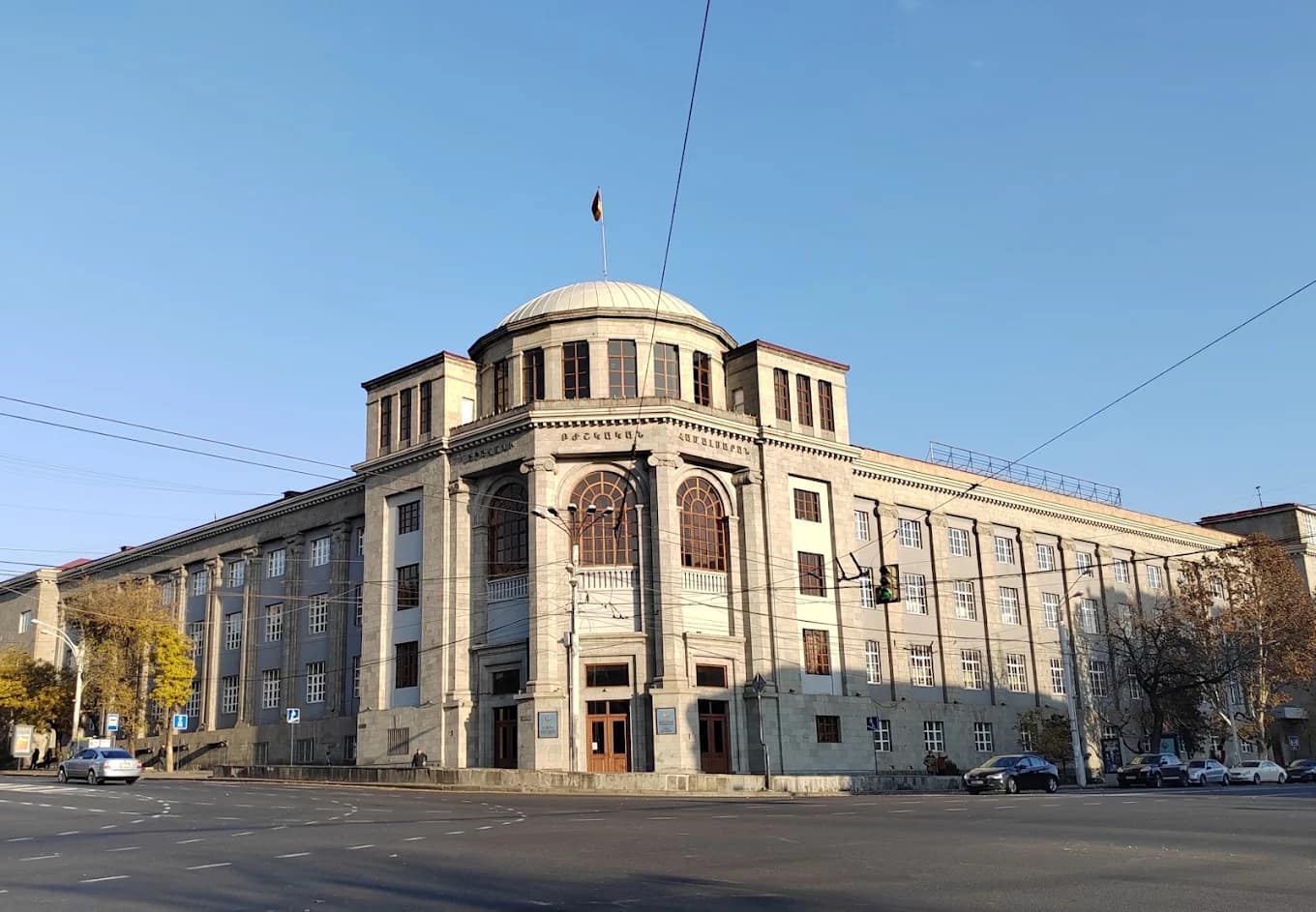 The historic main building of Yerevan State Medical University in central Yerevan