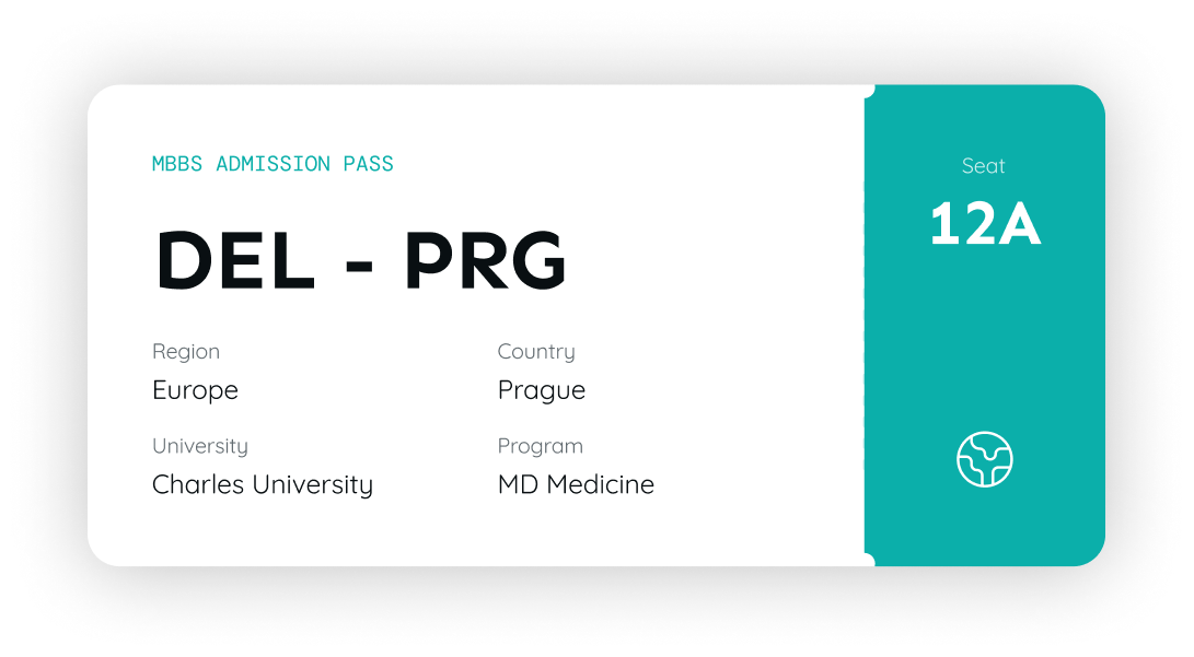 MBBS admission pass from Delhi to Prague for Charles University