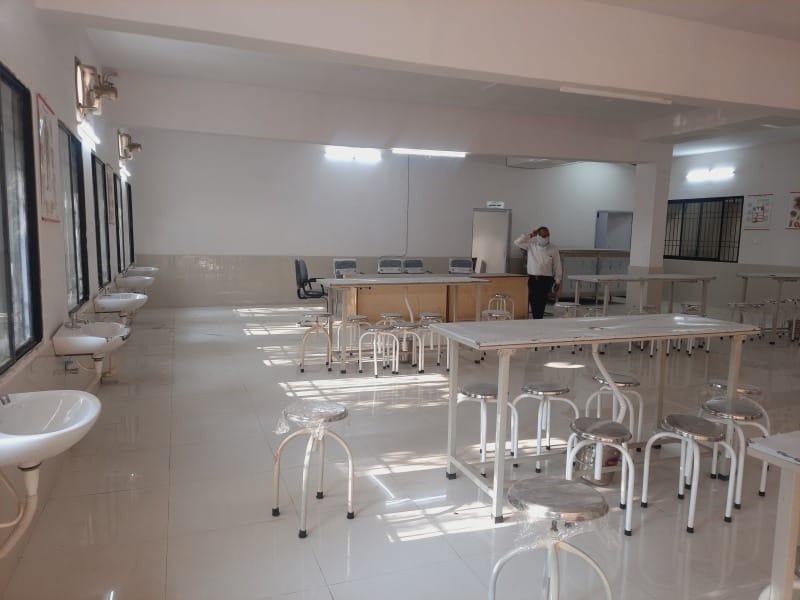 The anatomy dissection hall at Abhishek I Mishra Memorial Medical College and Research, Bhilai