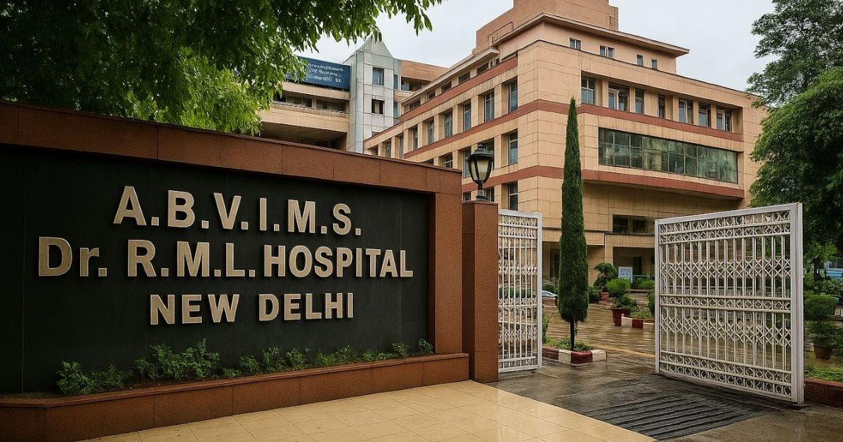 The Atal Bihari Vajpayee Institute of Medical Sciences main entrance, New Delhi