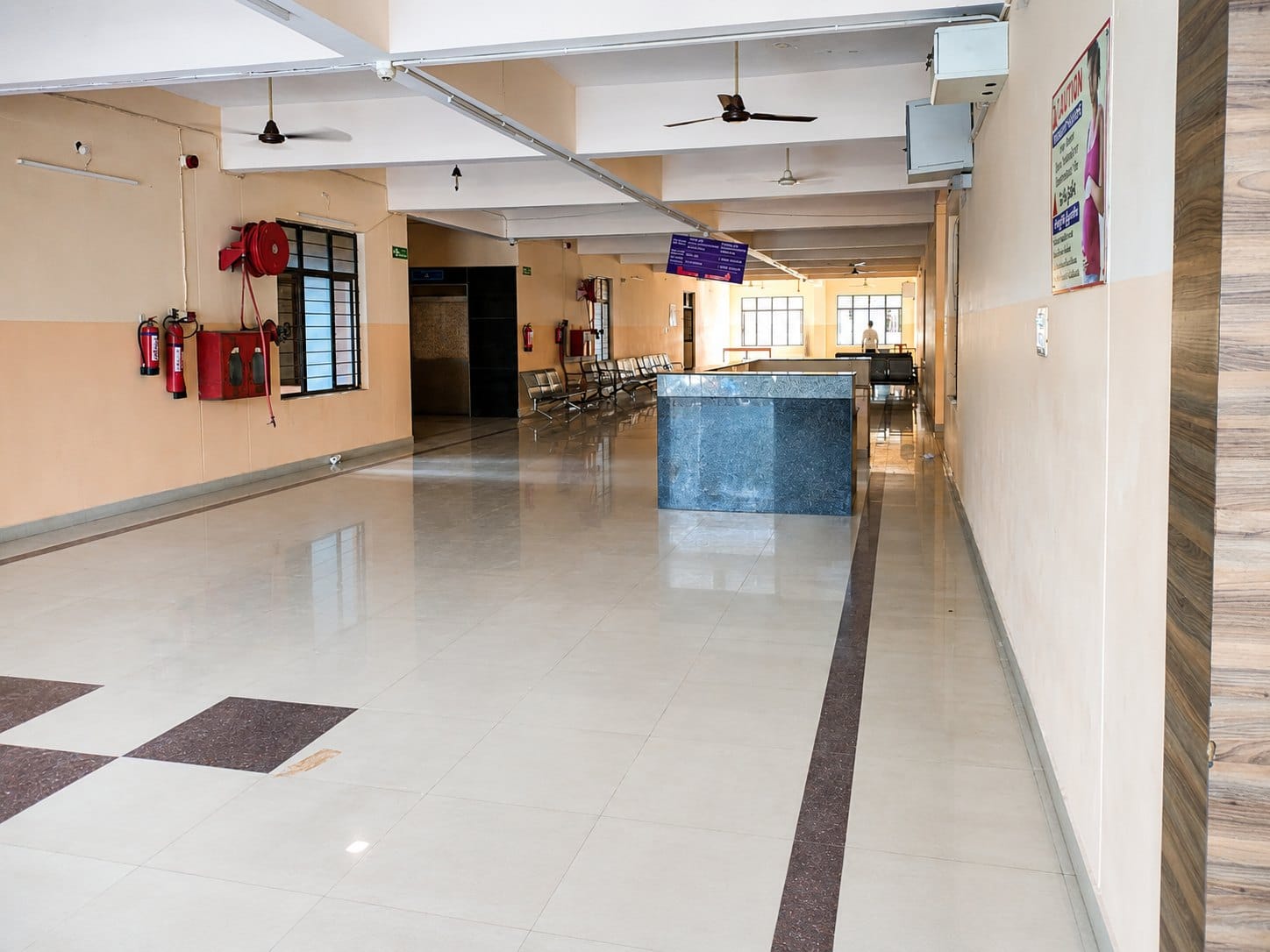 A corridor inside ACSR Government Medical College, Nellore