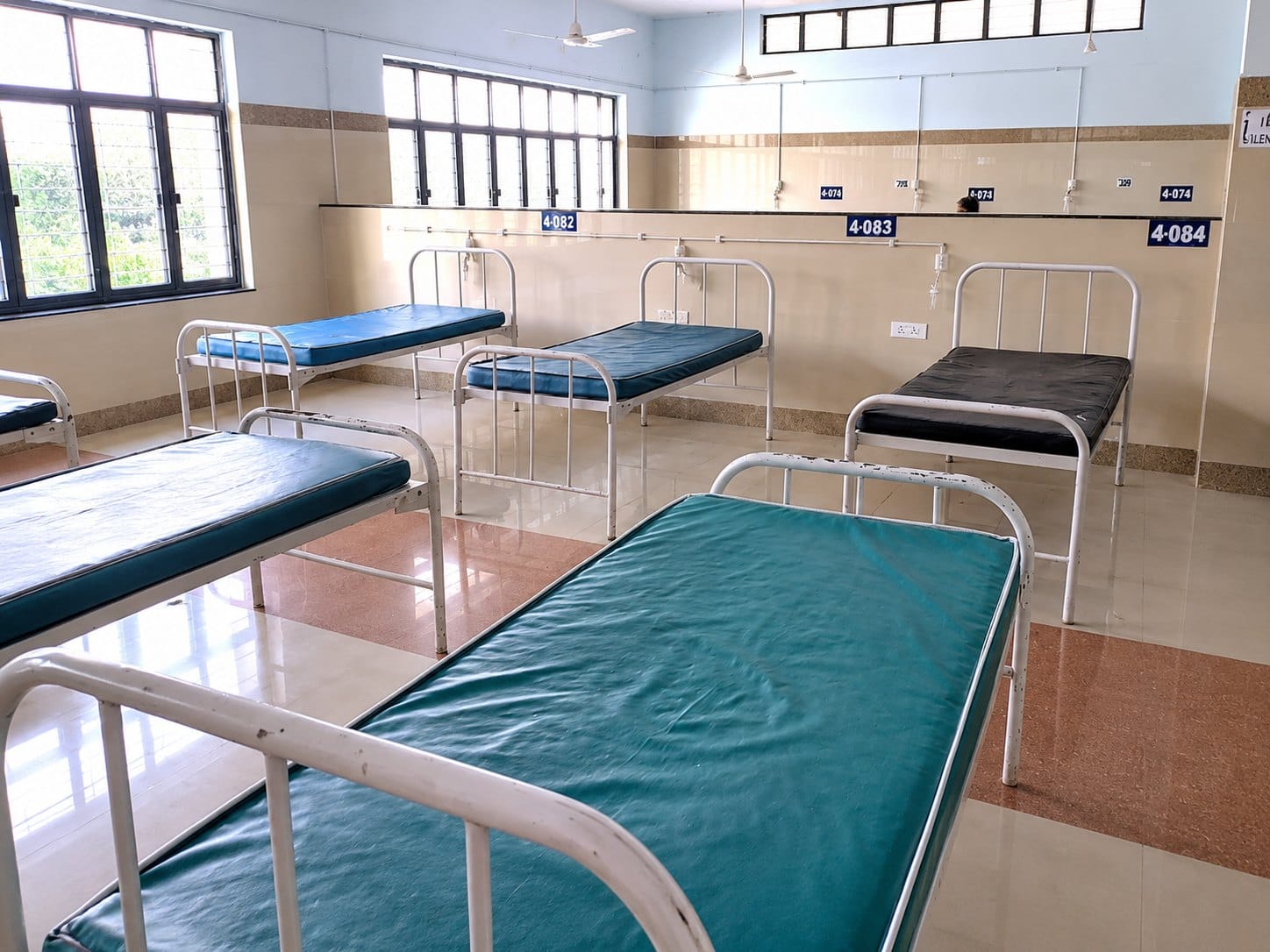 A hospital ward at the ACSR GMC teaching hospital, Nellore