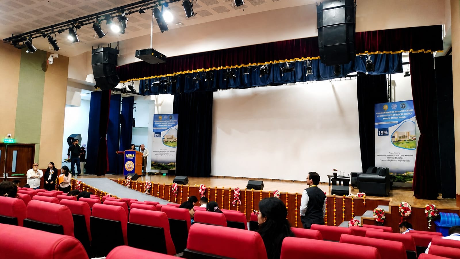An auditorium at AIIMS Bathinda