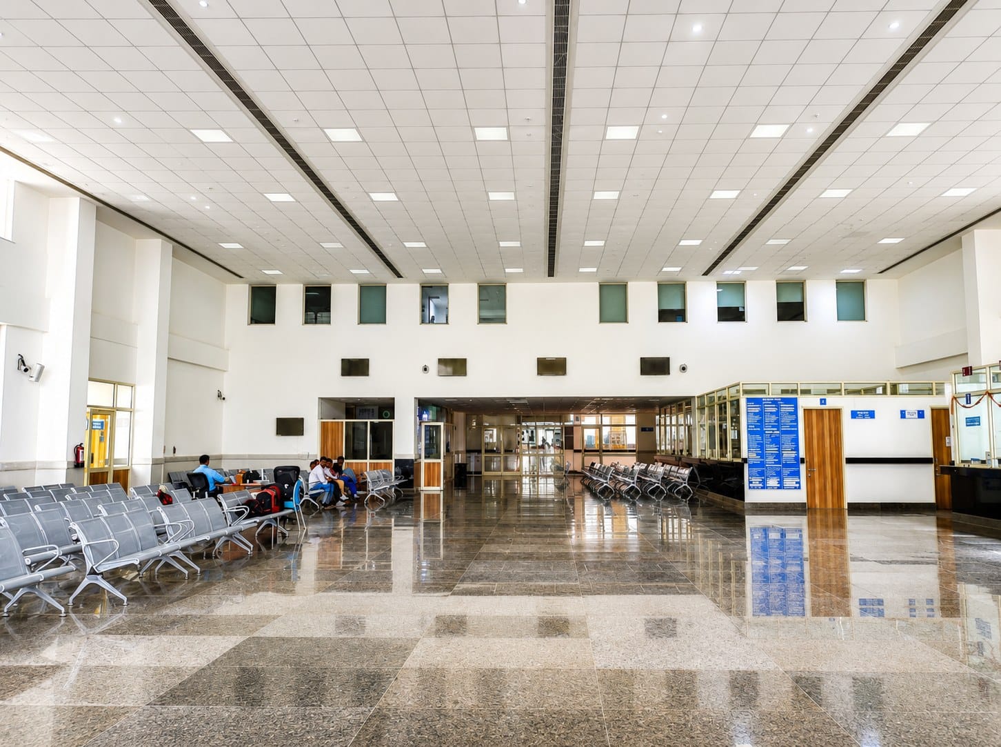 The OPD lobby / waiting area at AIIMS Bathinda