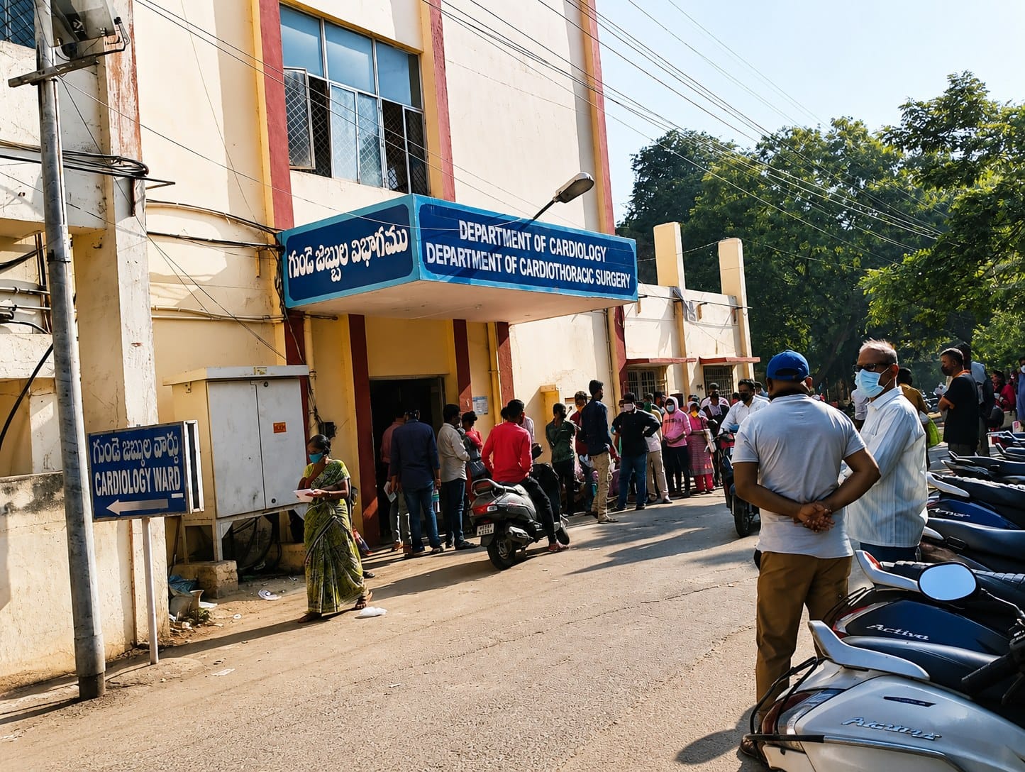 A departmental building at Andhra Medical College, Visakhapatnam