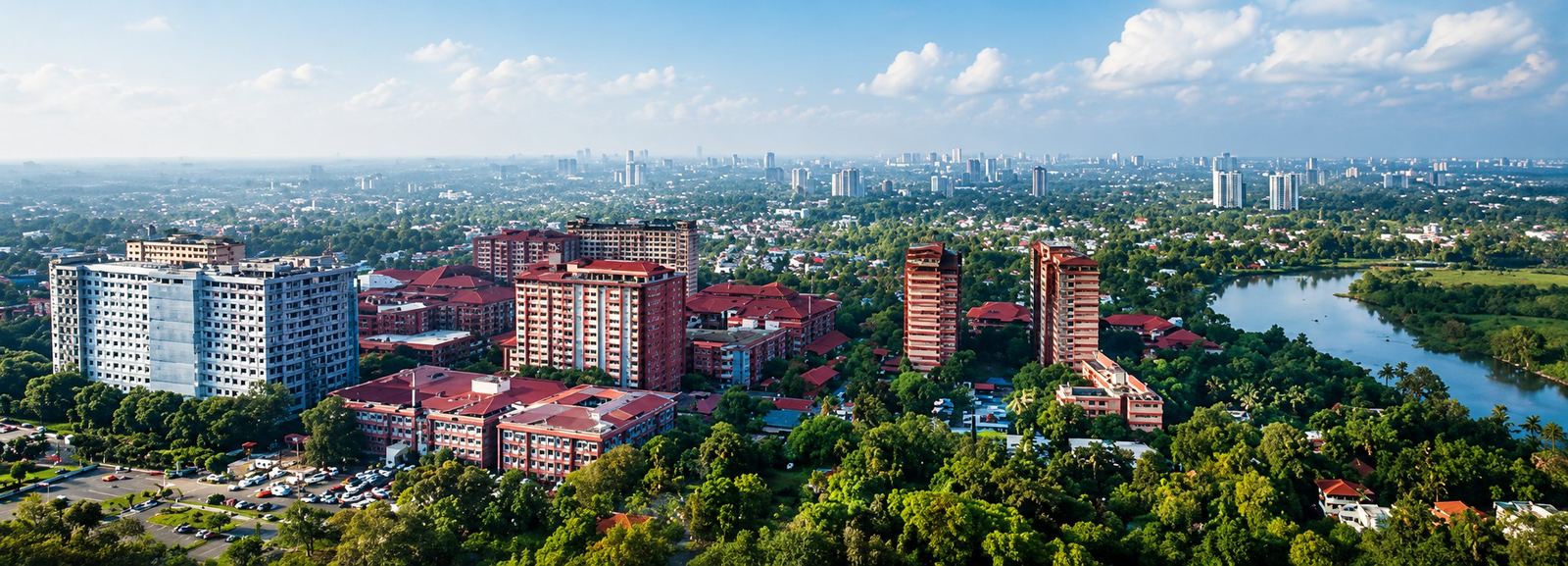 An aerial view of the Amrita Institute of Medical Sciences campus, Kochi
