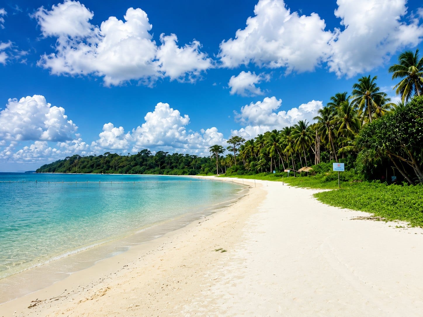 An Andaman & Nicobar Islands beach near Port Blair, the island setting of ANIIMS