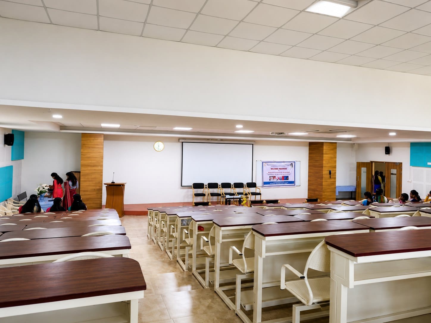 A seminar hall at Apollo Institute of Medical Sciences and Research, Chittoor