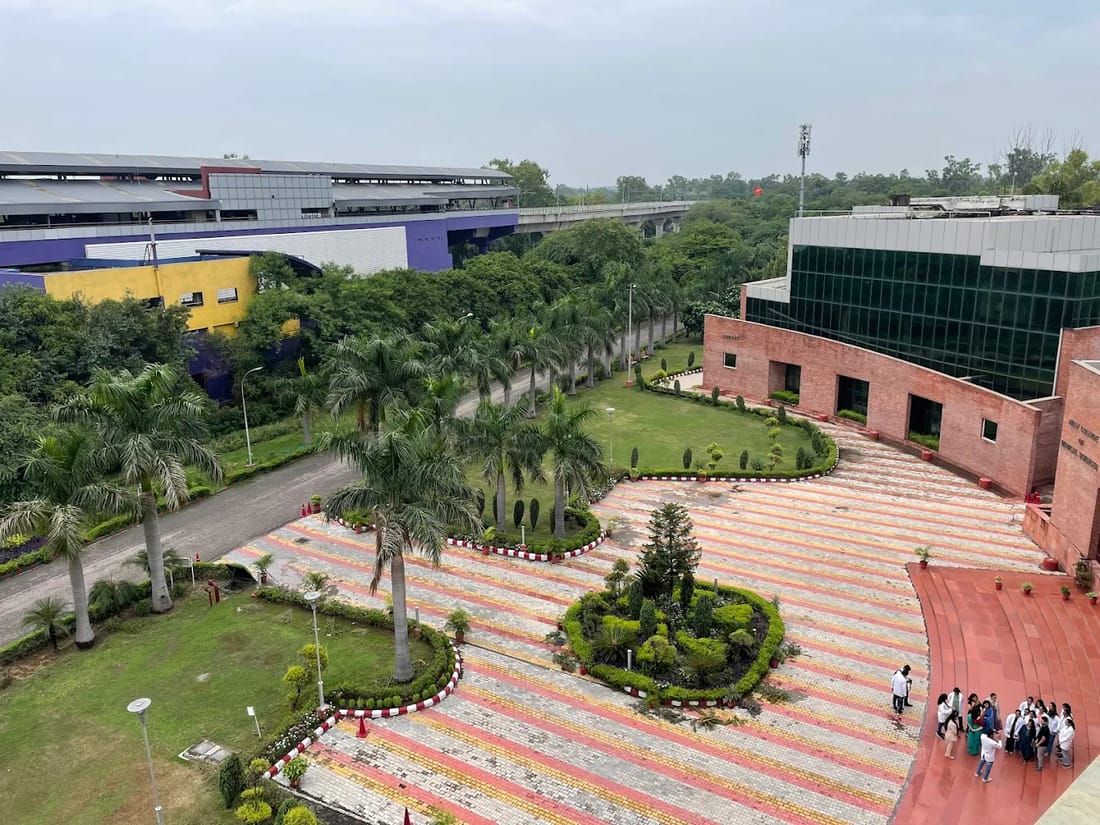 The Army College of Medical Sciences campus frontage, New Delhi