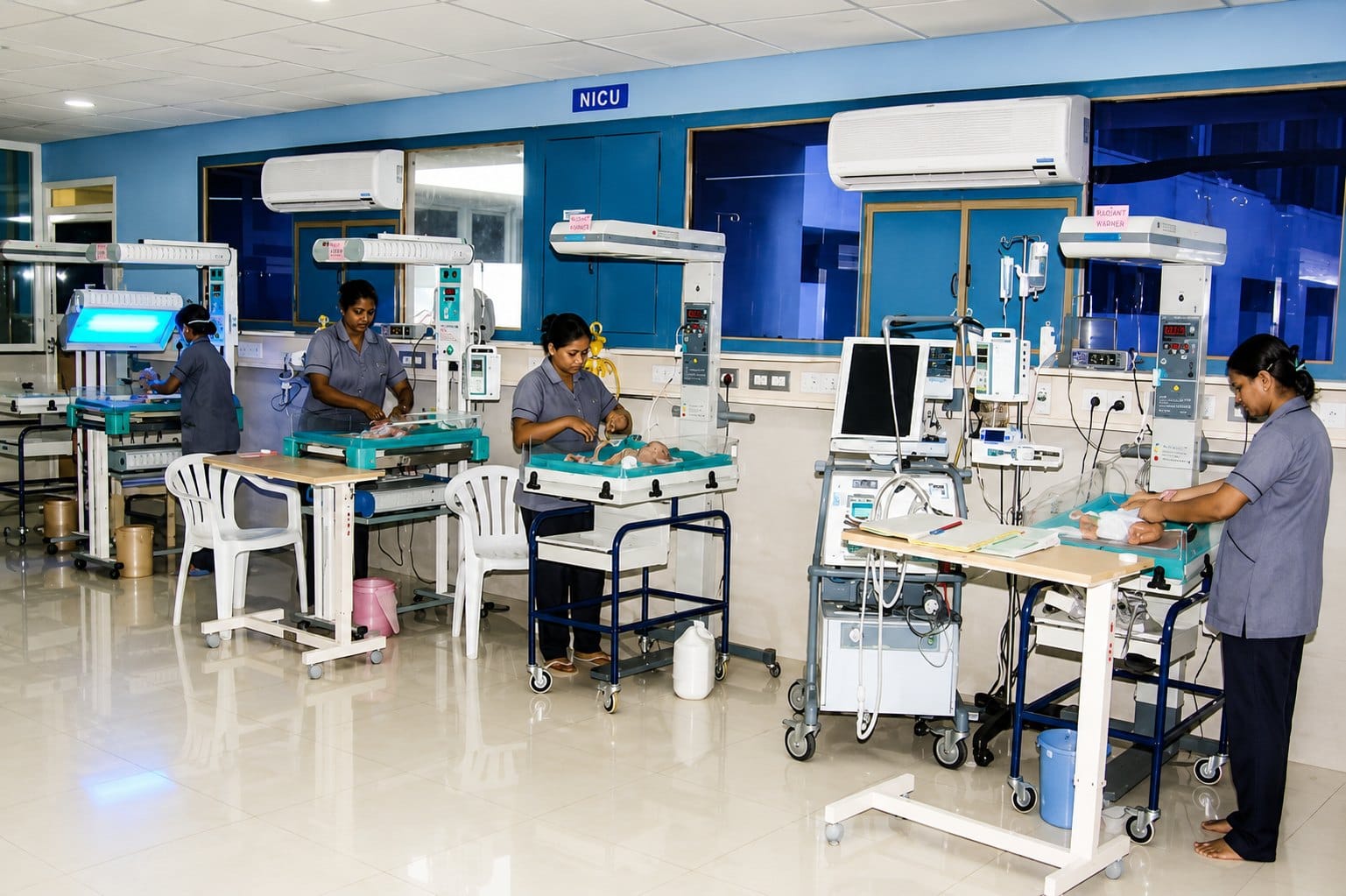 The Neonatal Intensive Care Unit (NICU) at the ASRAM teaching hospital, Eluru