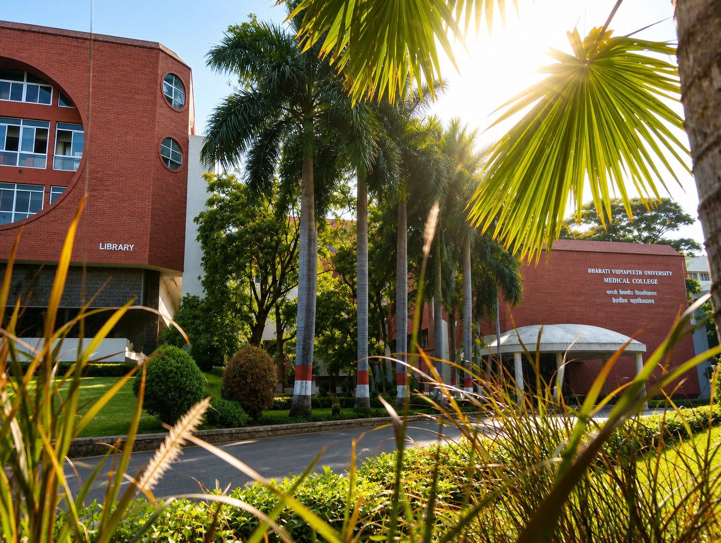 The Library building at Bharati Vidyapeeth Medical College, Pune
